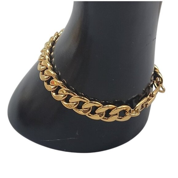 Napier Bracelet Patent Number Gold Plated Flat Cuban Link Size 7 Vintage - Picture 4 of 10